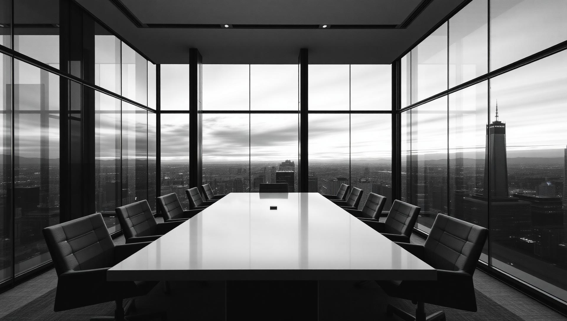 Modern corporate boardroom representing UNA Maintenance LLC consulting services